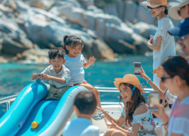 暑假帶孩子去哪玩-牛奶海親子之旅-兒童救生衣-旅人光腳